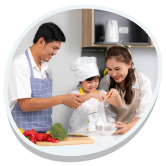 Cooking activity with a child