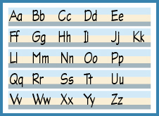 Alphabet strip